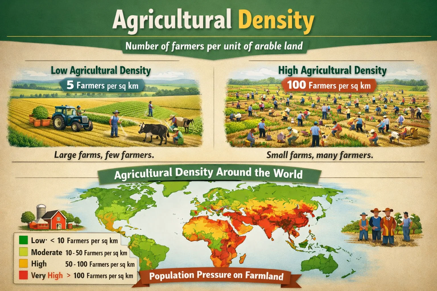 Agricultural Density: Understanding How People and Farming Shape the Land 48 Generated image