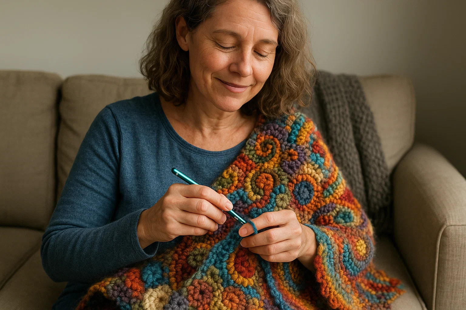 Freeform Scrappy Shawl