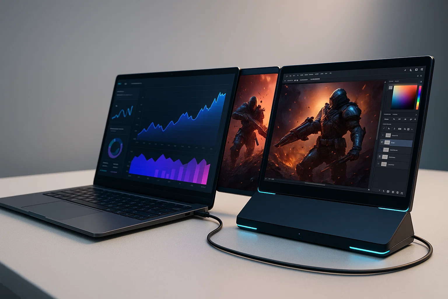 Laptop Screen extender Generated image