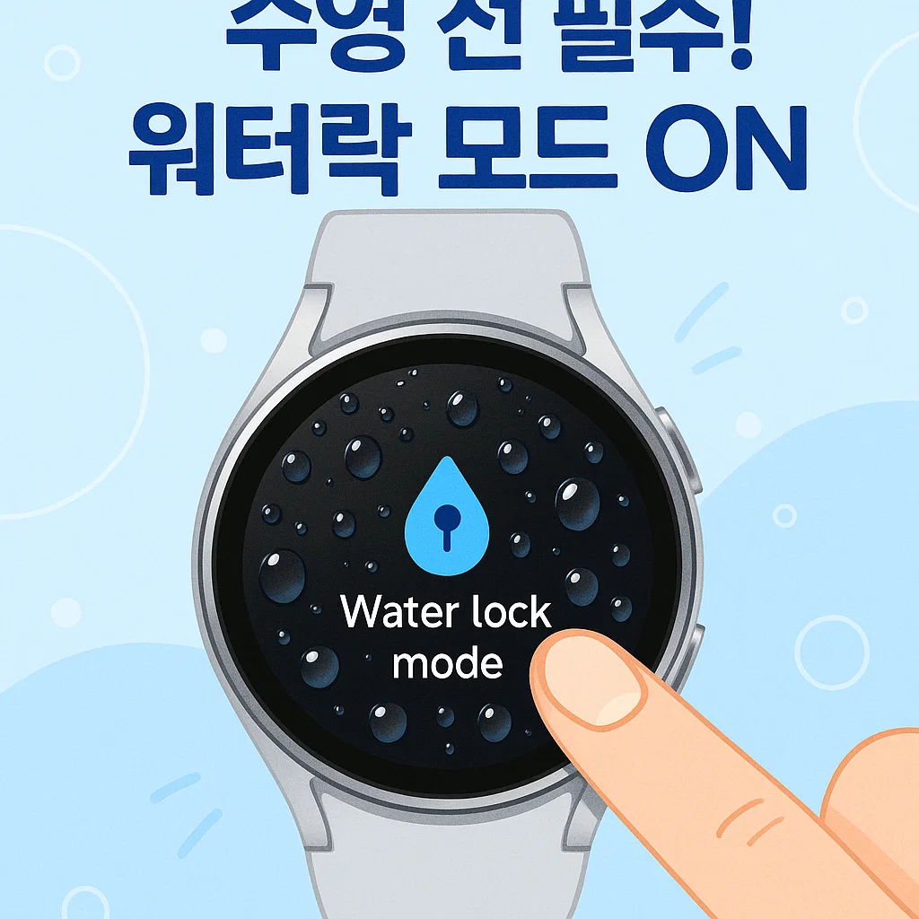 워터락 모드 활성화 UI 일러스트